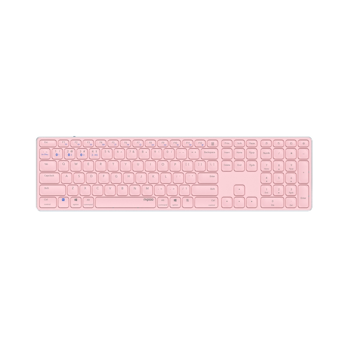 Bild von E9800M Multi-mode Wireless Ultra-slim Keyboard rosa, USB/Bluetooth, DE