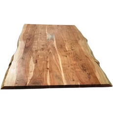 Bild von SIT Tischplatte aus Massivholz Akazie, mit Baumkante beige
