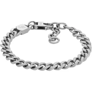 Fossil Harlow Linear Texture Chain Armband Edelstahl silber JF04697040