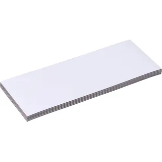100 Magnetetiketten beschreibbar 40 x 100 mm, Ferrit|PVC, weiß