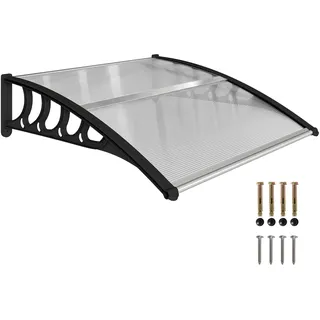 Outsunny Pultvordach 103 x 96,5 x 27 cm schwarz/transparente