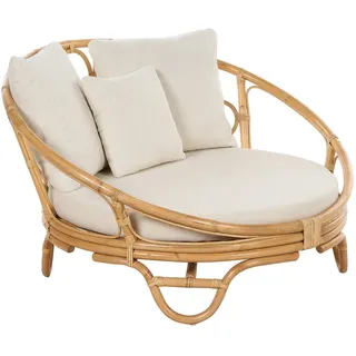Beliani Sonneninsel 112 x 71 x 110 cm Beige Rattan 1 St.
