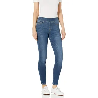 Amazon Essentials Damen Stretch-Schlupf-Jeggings mit mittlerer Leibhöhe - Auslaufmodell, Mittelblau, 36