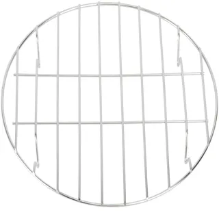 HEMOTON Edelstahl Grillrost Rund 9.65 Zoll Tragbarer BBQ Netzgrill Für Fleisch Fisch Gemüse Grillzubehör Garten Outdoor Kochen