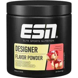 ESN Designer Flavor Powder, Strawberry Cheesecake, 250 g, Geschmackspulver zum Süßen, ohne viel Zucker und Kalorien - made in Germany