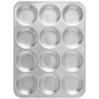 Nordic Ware Natürliche Aluminium-Muffinform für 12 Tassen