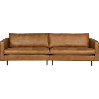 Woood 3-Sitzer Sofa Leder Cognac