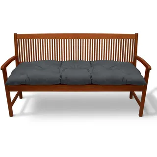 Beautissu Bankauflage 150 x 50 x 8 cm grau 1 St.
