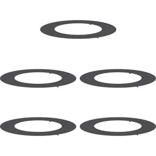 vidaXL geeignet für flache Baumringe 5 pcs Schwarz Ø50 / 80 cm Stahl - Schwarz