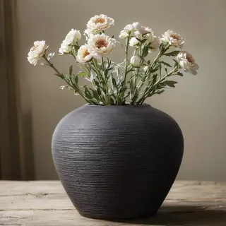 Rustikale schwarze Keramikvase, 17,8 cm hoch, Vintage, moderne Terrakotta-Vasen für Heimdekoration, Wohnzimmer, Eingangsbereich, Tischdekoration, Regal, Küche, hängende Geschenke