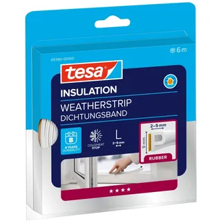 Tesa P-Profil Fenster-Dichtungsband weiß 6 m x 9 mm