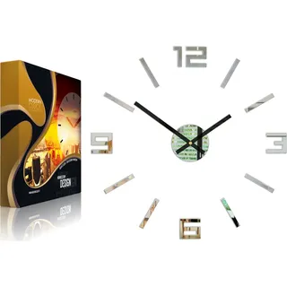 ModernClock, Wanduhr Arabisch spiegel, 50cm, DIY, wanduhr modern, Quarzuhr, acrylglas - Schwarz