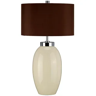 Tischlampe THALIE Creme Porzellan Ø34cm H:58cm Wohnzimmer Schlafzimmer