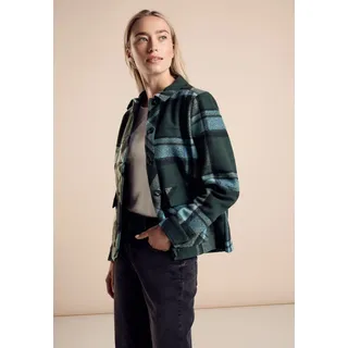 STREET ONE Wolljacke, ohne Kapuze, mit Karo Muster STREET ONE hunter green 46