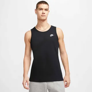 Nike Sportswear Tanktop "Mens Tank" ärmelloses Design, mit Rundhalsausschnitt, aus Baumwoll-Jersey, schwarz