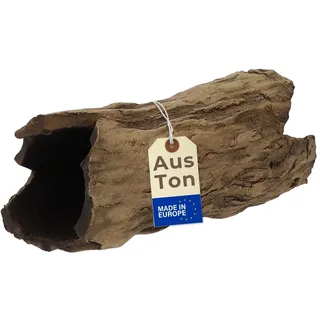 GarPet Aquarium Deko Höhle Baumstamm XL Terrarium Deko fürs Aquarium Versteck für Fische Laichhöhle Welse Versteckplatz Welshöhle Ablaichröhre Tonrohr Reptilien Höhle Schlangen