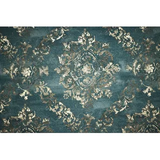 A.S. Création My Home My Spa Vliestapete Damask (Blau-Metallic, Ornament, 10.05 x 0.53 m)