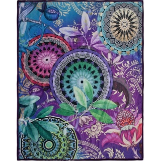 HIP »Axelle«, Weich, Kuscheldecke, 130x160 cm, Wendeoptik, Mandala, Lila, Violett, bunt