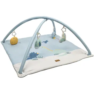 Sterntaler Krabbeldecke STERNTALER "Spielbogen DINO Rexi", Kinder, grau (graublau), Obermaterial: 100% Polyester PES., Wohndecken Krabbeldecke