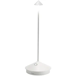 Zafferano, Pina Lampe, Kabellose, Wiederaufladbare Tischlampe mit Touch Control, Auch für den Außenbereich Geeignet, Dimmer, 2200-3000 K, Höhe 29 cm, Farbe Weiß