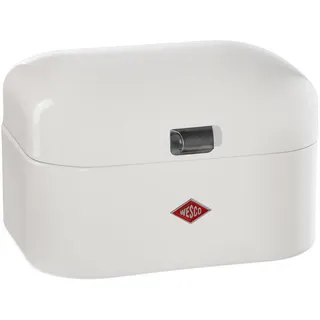 Wesco Brotkasten WESCO "Single Grandy - Brotdose", weiß, B:26,8cm H:17,5cm, Lebensmittelaufbewahrungsbehälter, Brotkasten, Lüftungslöcher auf der Rückseite, Metallschaniere