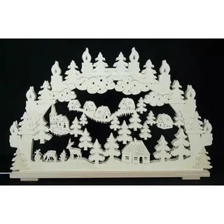 Schwibbogen Winterdorf groß h x b = 45x70cm NEU Lichterbogen Fensterschmuck Holz
