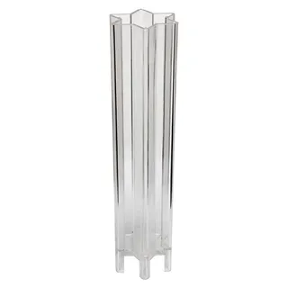 Kerzengießform, Größe 220x55 mm, Dochtstärke 18 , Sechsstrahliger Stern, 1Stck - Transparent