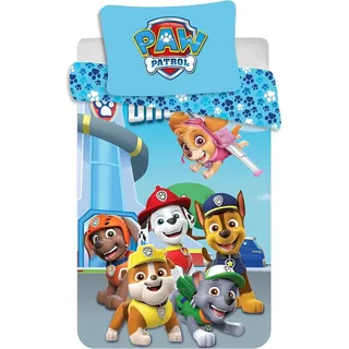 Jerry Fabrics PAW Patrol PP201 Babybettwäsche Kinderbettwäsche 100x135 cm