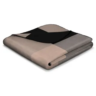 Biederlack Alp Square Kuscheldecke 150 x 200 cm Braun/Grau