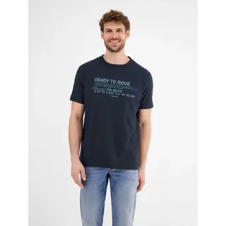 Lerros T-Shirt mit Schriftzug, blau