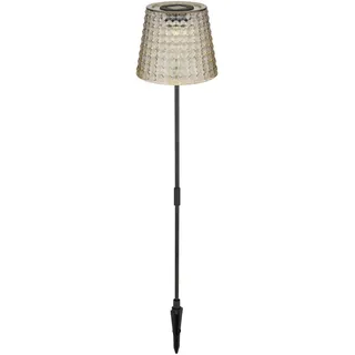 Solarleuchte 2er Set Garten Erdspieß Solarlampe LED Außenleuchte Solar Grau LED - Grau, Schwarz