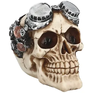 Boland - Decorazione teschio in poliresina, decorazione di Halloween per casa e giardino, teschio decorativo, decorazione da tavolo