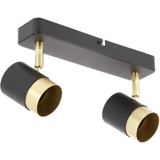 GTV lighting - Deckenleuchte ORIO - alluminium - LED Deckenlampe - IP20 - Deckenspot 2-flammig - schwenkbarer Deckenstrahler - Modern Strahler Deckenspot - schwarz