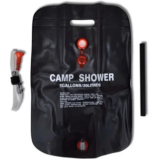 vidaXL Campingdusche 20 l schwarz