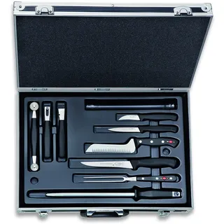 Friedr. Dick F. DICK Kochkoffer Manhattan 14-teilig (Messer-Set Koffer, Kochmesser Kochwerkzeug / Zubehör, Küchenmesser Serie ProDynamic, für Profi- und Hobbyköche) 81175000, 49 cm, Schwarz