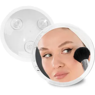 Fantasia Fantasia® Beauty Kosmetikspiegel mit 10-facher Vergrößerung – Sicherer Halt durch 3 Saugnäpfe – Perfekt zum Schminken & Rasieren – Ø 23 cm – Vergrößerungsspiegel ohne Bohren für Bad, Dusche & Reisen