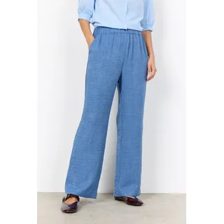 Schlupfhose SOYACONCEPT "SC-CHARISSA 3-C", Damen, Gr. M (38), N-Gr, colony blau, Web, Obermaterial: 100% Polyester, unifarben, lang, Hosen Schlupfhose, aus Polyester, langer Schnitt, elastischer Bund, pflegeleicht