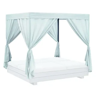 Loungesystem Box Sonnendach für 2 Liegen - 301 - weiß 744 - white