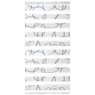 Doppelrollo GOOD LIFE "Alina 2" Gr. 3, bunt (weiß, bunt), B:70cm H:150cm, Polyester, Rollos, Doppelrollo, 1 Stück