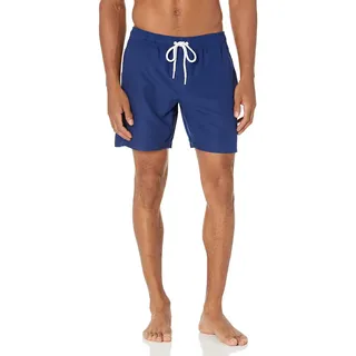 Amazon Essentials Herren Badehose mit Netzfutter, Taschen und Kordelzugverschluss, Marineblau, XXL