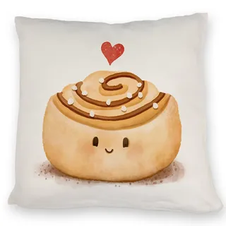 speecheese Kissen Zimtschnecke EIN schönes für die Couch Kawaii süßes | Teenager Zimtrolle knuffiges Sofa Kuchen Motiv kuscheliger bezug