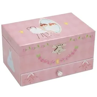 Jewelkeeper - Musikalische Schmuckkästchen Mädchen mit ausziehbarer Schublade, Blumenballerina Design - Spieluhr mit Das Swan Lake Song, Ideal ballerina geschenke für mädchen