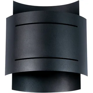 Sollux LIGHTING Schlichte Stahlwandleuchte Modernes minimalistisches elegantes Design Schlafzimmer Wohnzimmer Futuristischer Stil Una Quelle de Light GU9 A++-E 21/8,5/23 cm - Schwarz