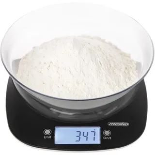 ADLER Mesko Küchenwaage mit Schüssel, 5kg Kapazität, großes LCD-Display