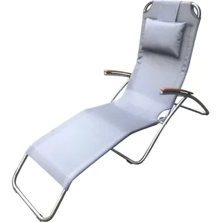 Leco Edelstahl-Kippliege Elegance Eukalyptusholz