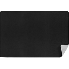 H&H Tovaglietta Antimacchia in Tessuto e PVC Double Color Nero e Grigio 31x46cm