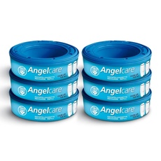 Angelcare 2320 Refill Cassette Plus 2017 (pack of 6) & Pampers Windeln Größe 7 (15kg+) Baby-Dry, Extra Large, MONATSBOX, bis zu 12 Stunden Rundum-Auslaufschutz, (1er Pack) 132 Stück