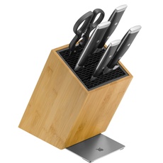 Bild Grand Class Vorteils Messerblock mit Messerset 6teilig, Made in Germany, 4 Messer geschmiedet, Küchenschere, Bambus-Block, Performance Cut