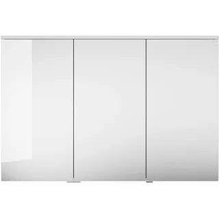 burgbad Eqio Spiegelschrank mit LED-Aufsatzleuchte und Waschtischbeleuchtung, 3-türig, mittlerer Türanschlag rechts, 1200x800x170mm, SPGT120LF6582, Korpus: Weiß Matt