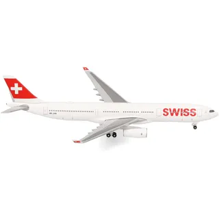 HERPA Modellflugzeug Swiss International Air Lines Airbus A330-300 Miniatur im Maßstab 1:500, Sammlerstück, Flugzeug Modell ohne Standfuß, Metall